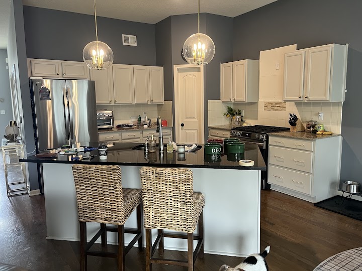 A fresh new look for these cabinets and bath vanities in Olathe Ks