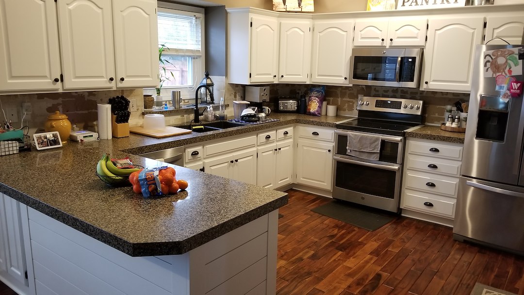 A touch of shiplap for this Olathe Ks kitchen makeover 