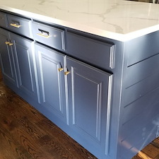 Beautiful-navy-blue-for-this-Overland-Park-Ks-kitchen-island 0