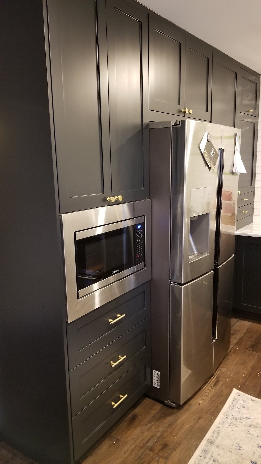 Classic black for this Overland Park Ks cabinet painting project 