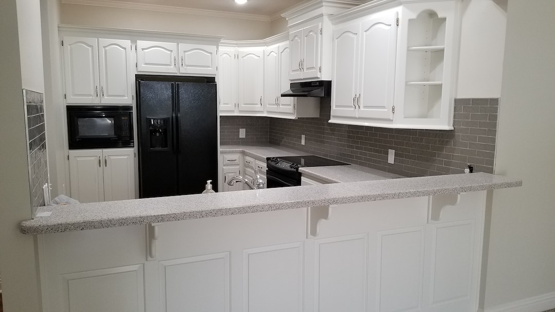 Classic white for this Lenexa Ks kitchen and bath